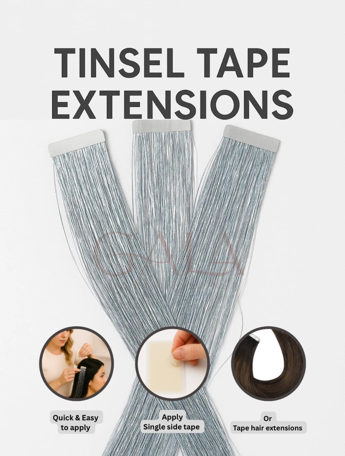 TAPE TINSEL EXTENSIONS